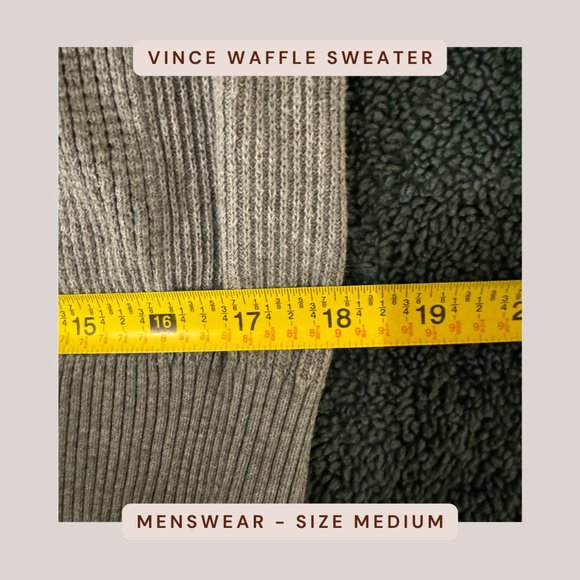 Vince Men's Waffle Knit Hoodie - Size Medium - Picture 6 of 6